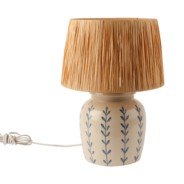 LISETT Lampfot, Elfenben/blå