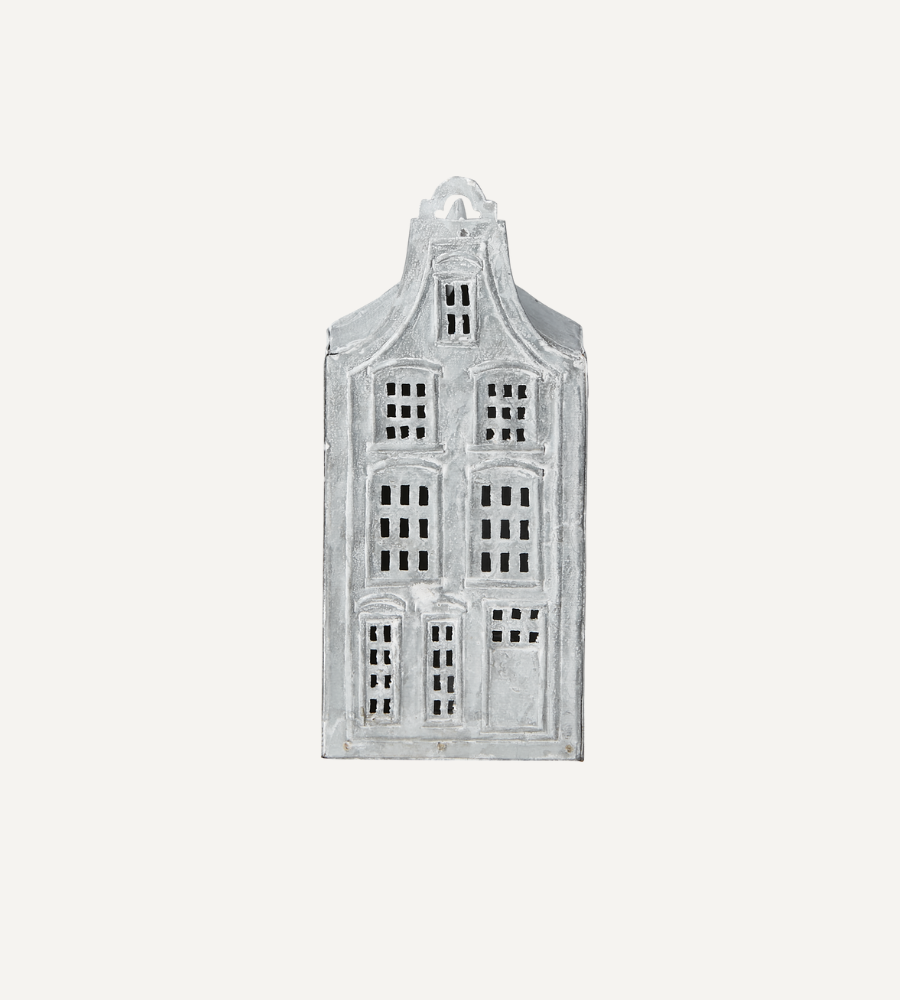 FELIX Ljuslykta hus, Grå/vit