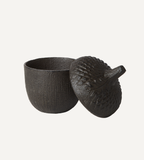 FREJ Skål med lock L, Brun/svart