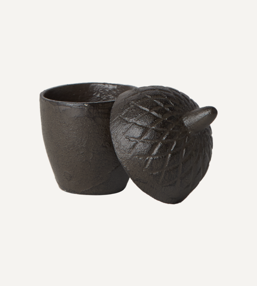 FREJ Skål med lock S, Brun/svart