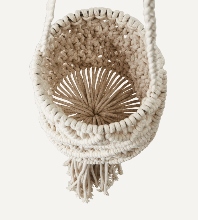 BRAID Hängande korg S, Elfenben