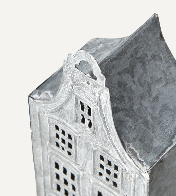 FELIX Ljuslykta hus, Grå/vit