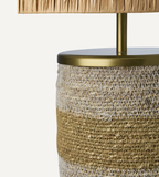 LANDO Bordslampa, Vit/natur