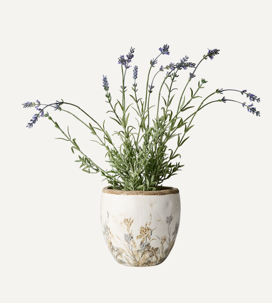 TUVA Kruka, Vit/lila/beige