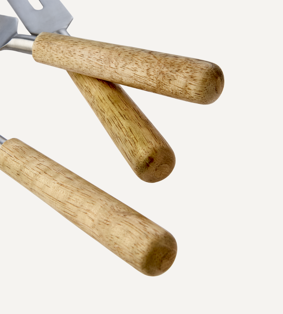 NICO Ostkniv, set om 3, Natur/silverfärgad