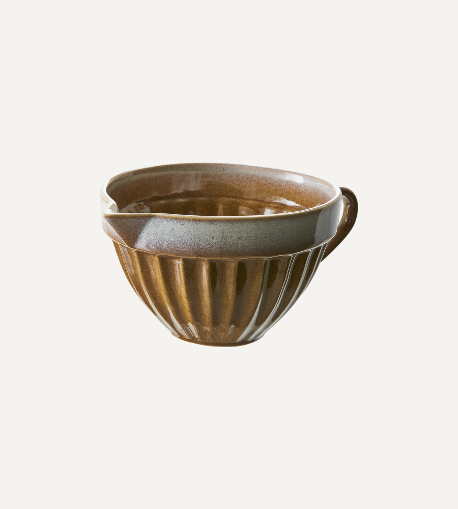 COSTA Skål med pip, Senapsgul/flerfärgad