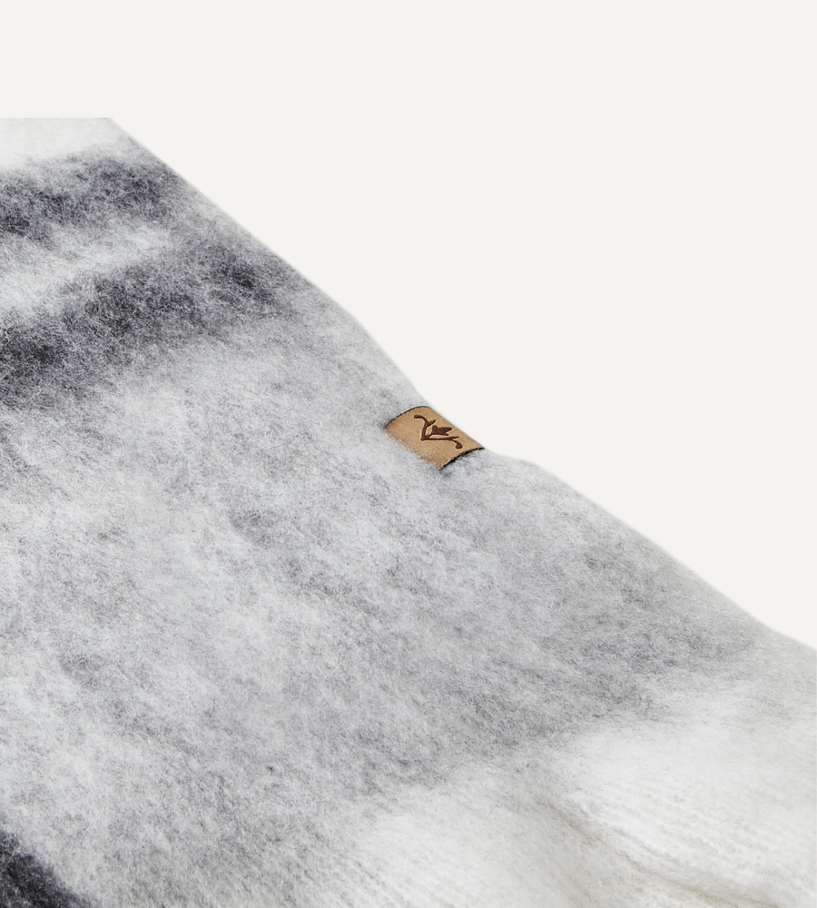 FRASSE Filt, Svart/grå/vit 160x130