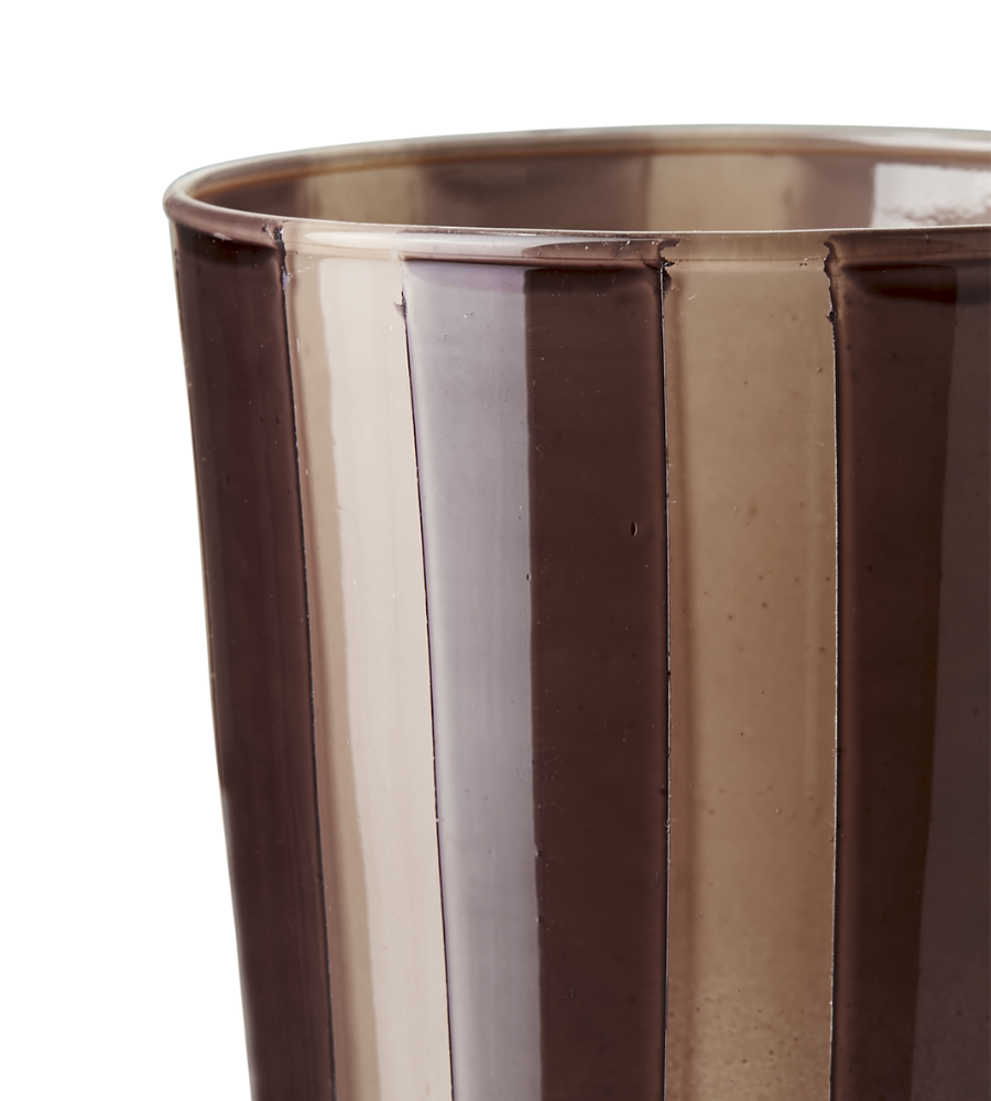 CIRCUS Värmeljushållare M, Bordeaux/beige