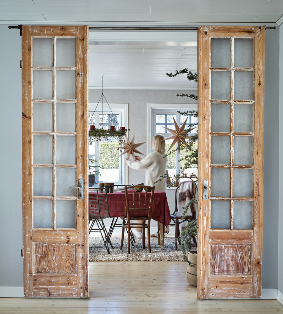 ELSA Bordsduk, Bordeaux/svart 250x150