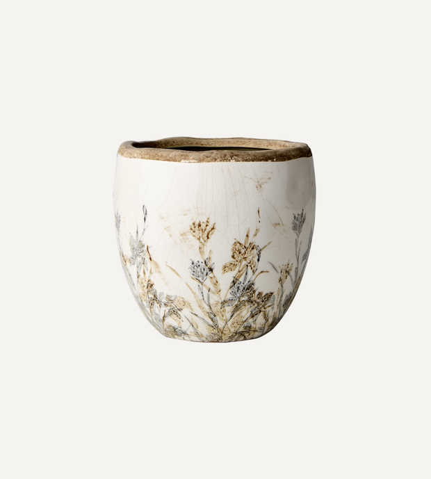 TUVA Kruka, Vit/lila/beige