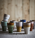 COSTA Kopp M, Ljusgrön/flerfärgad Ø6xH9 cm - 12-PACK