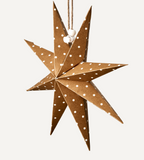 UNI Julstjärna S, Brun/vit Ø20 cm