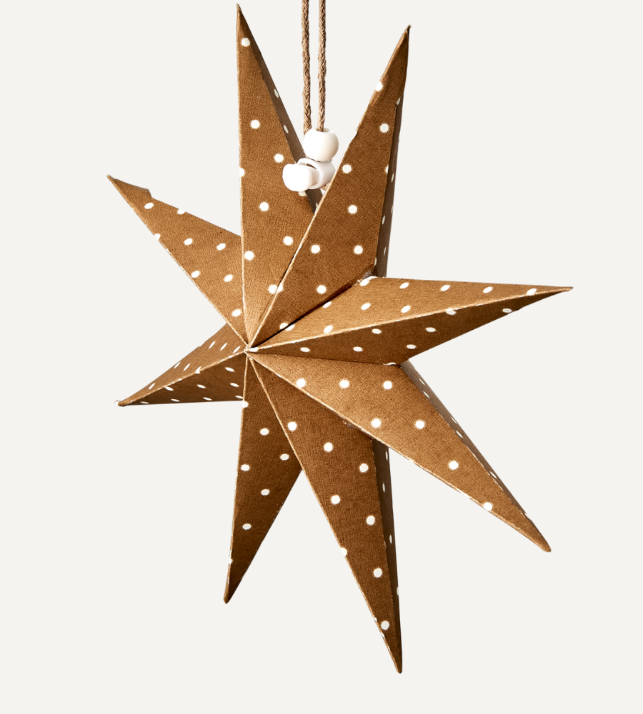 UNI Julstjärna S, Brun/vit Ø20