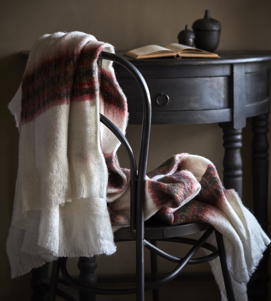 MILIO Filt, Röd/grön/vit 160x130