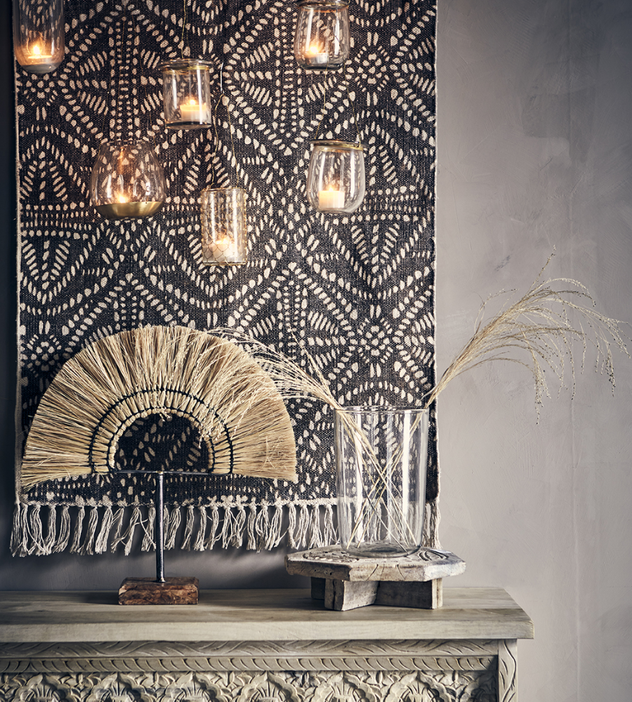 NADJA Hängande värmeljushållare, Klar/mässingsfärgad