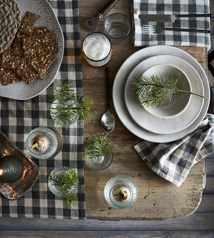 ANNABELLE Tallrik Ø23, Beige 4-PACK