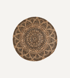 JUNI Matta S, Svart/natur Ø90 cm