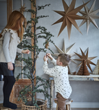 UNI Julstjärna XL, Brun/vit Ø80 cm