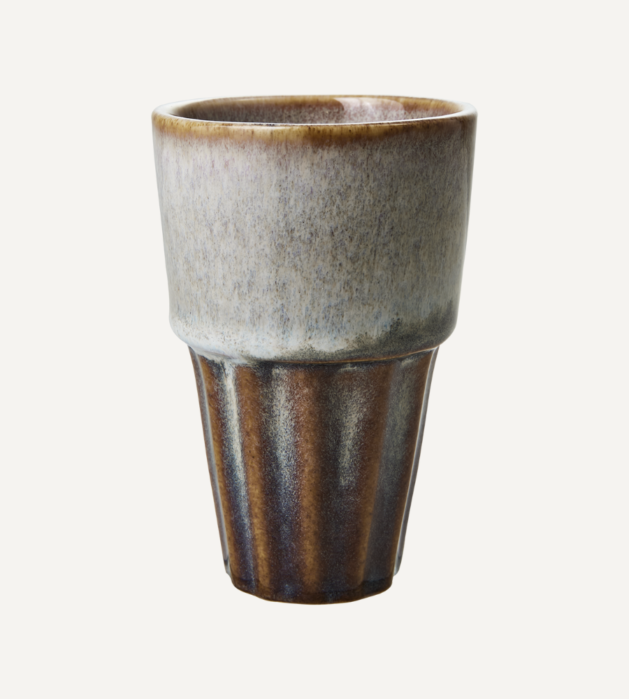 COSTA Kopp M, Brun/flerfärgad Ø6xH9 cm - 12-PACK