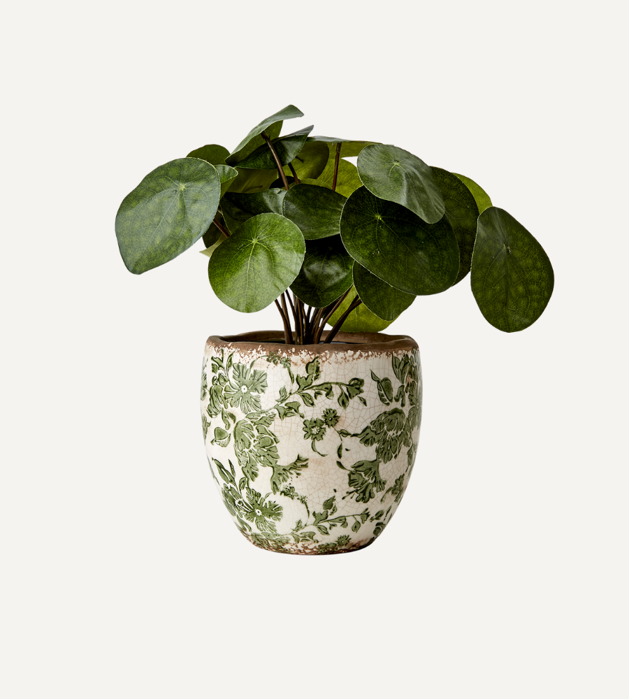 VICTORIA Kruka S, Vit/grön