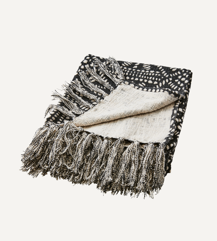 FERNANDO Filt, Natur/svart 160x130