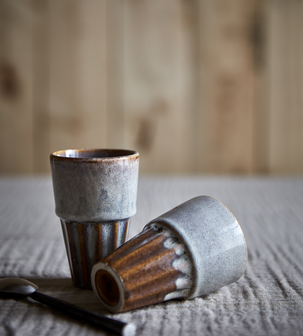 COSTA Kopp M, Brun/flerfärgad Ø6xH9 cm - 12-PACK