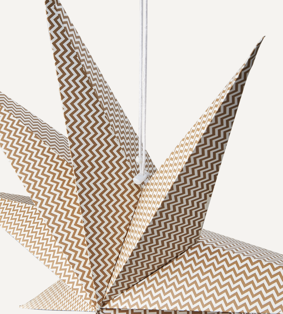 UNI Julstjärna XL, Brun/vit Ø80