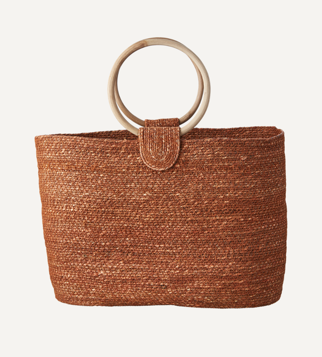 COLLECT Korgväska med Bambuhandtag, Orange