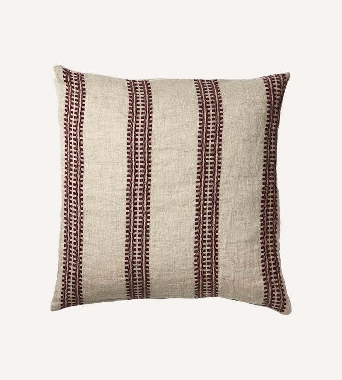 NOEL Kuddfodral, Röd/natur L50xW50