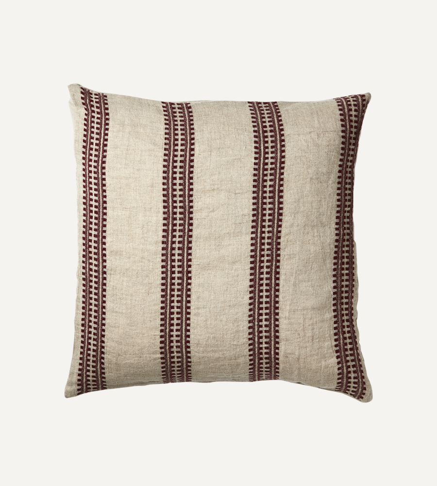 NOEL Kuddfodral, Röd/natur L50xW50