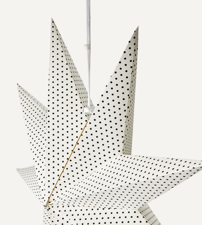 UNI Julstjärna L, Vit/svart Ø60