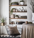 ELSA Bordsduk, Beige/svart  220x140