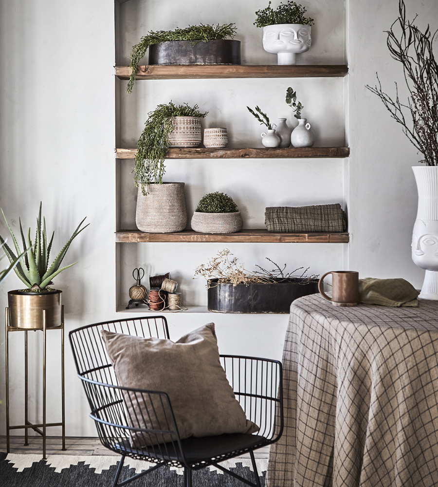 ELSA Bordsduk, Beige/svart  220x140