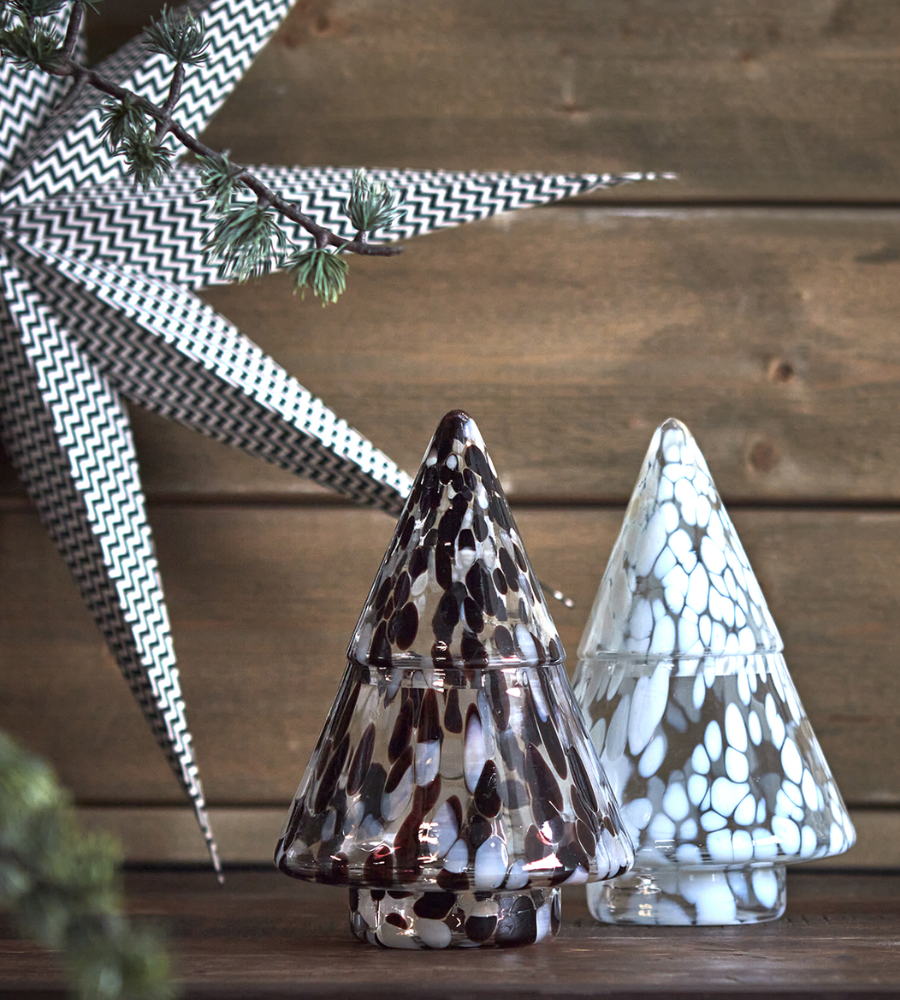 UNI Julstjärna L, Svart/vit Ø60 cm