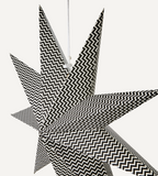 UNI Julstjärna L, Svart/vit Ø60 cm