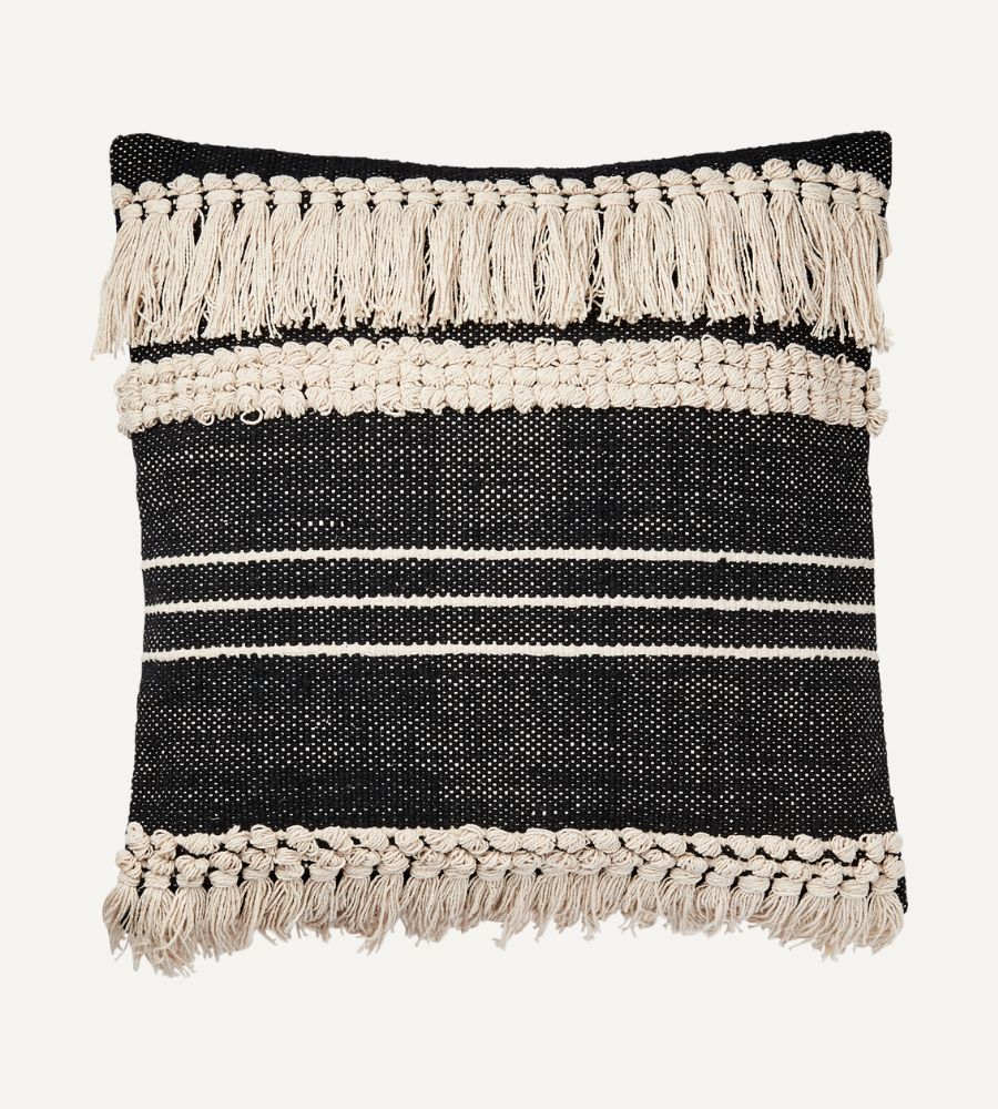 MINNA Kuddfodral, Svart/elfenben