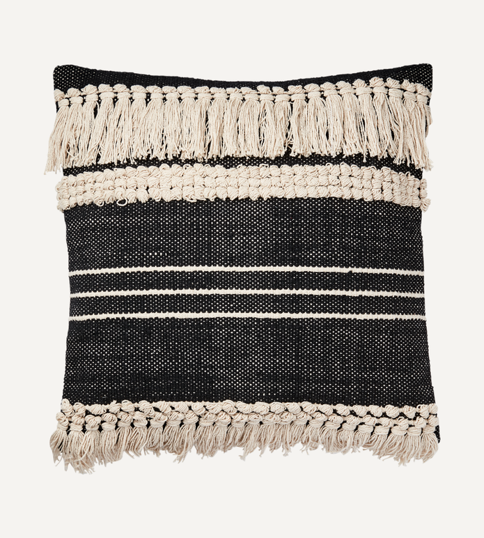 MINNA Kuddfodral, Svart/elfenben