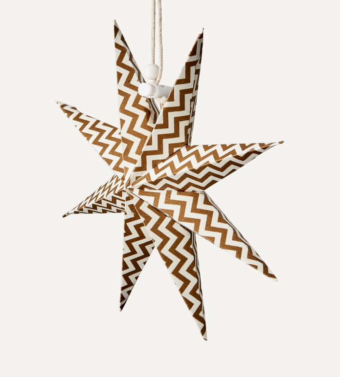 UNI Julstjärna S, Brun/vit Ø20