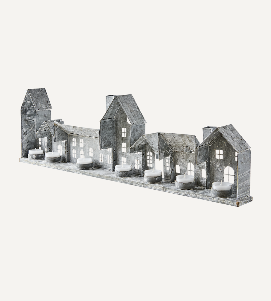 FENIX Ljuslykta hus, Grå/vit