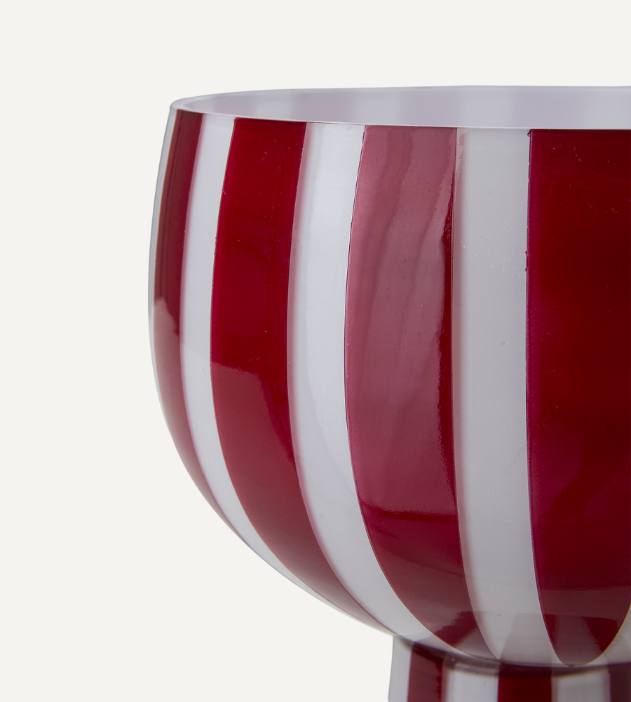 CIRCUS Skål på fot, Röd/vit