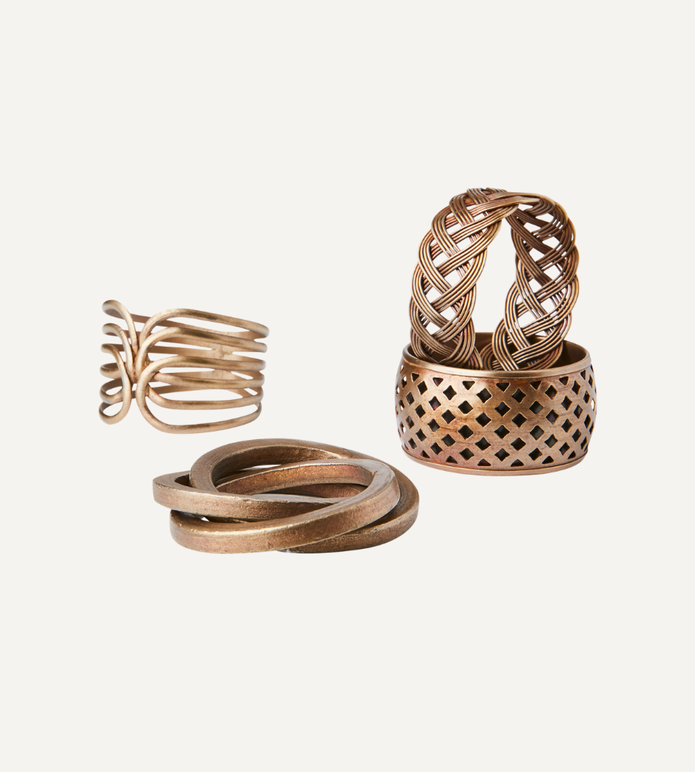 ODIN Servettring Mässingsfärgad 4-PACK