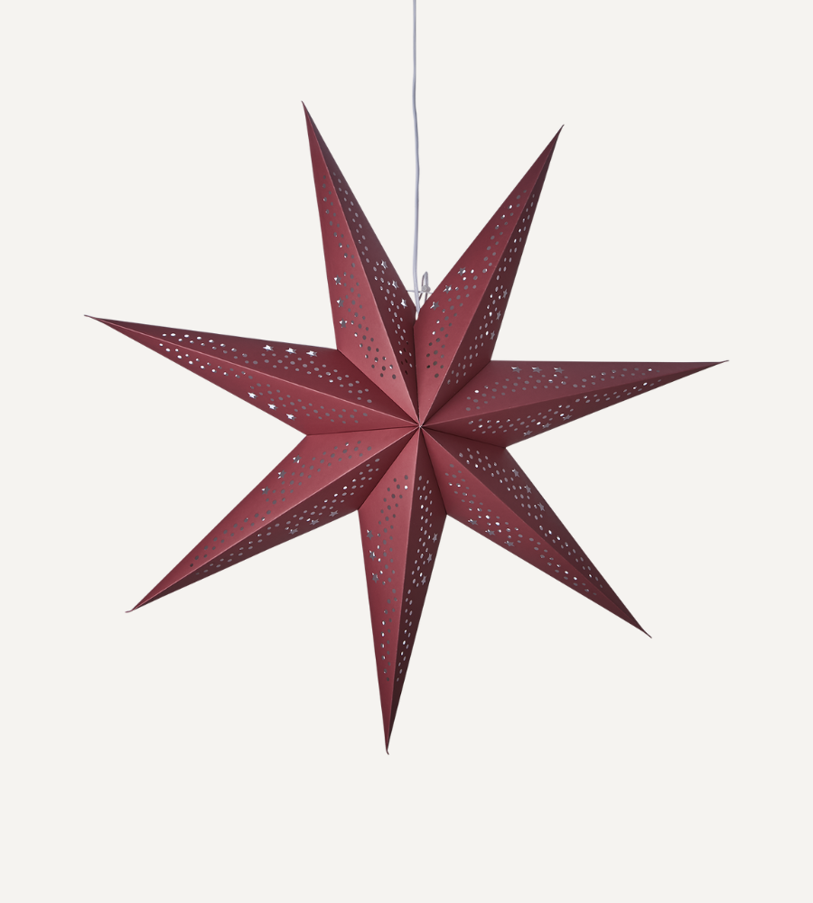 UNI Adventsstjärna, Röd Ø75xD22 cm