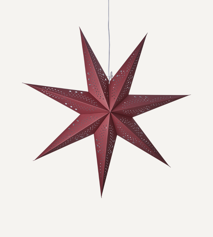 UNI Adventsstjärna, Röd Ø75xD22 cm