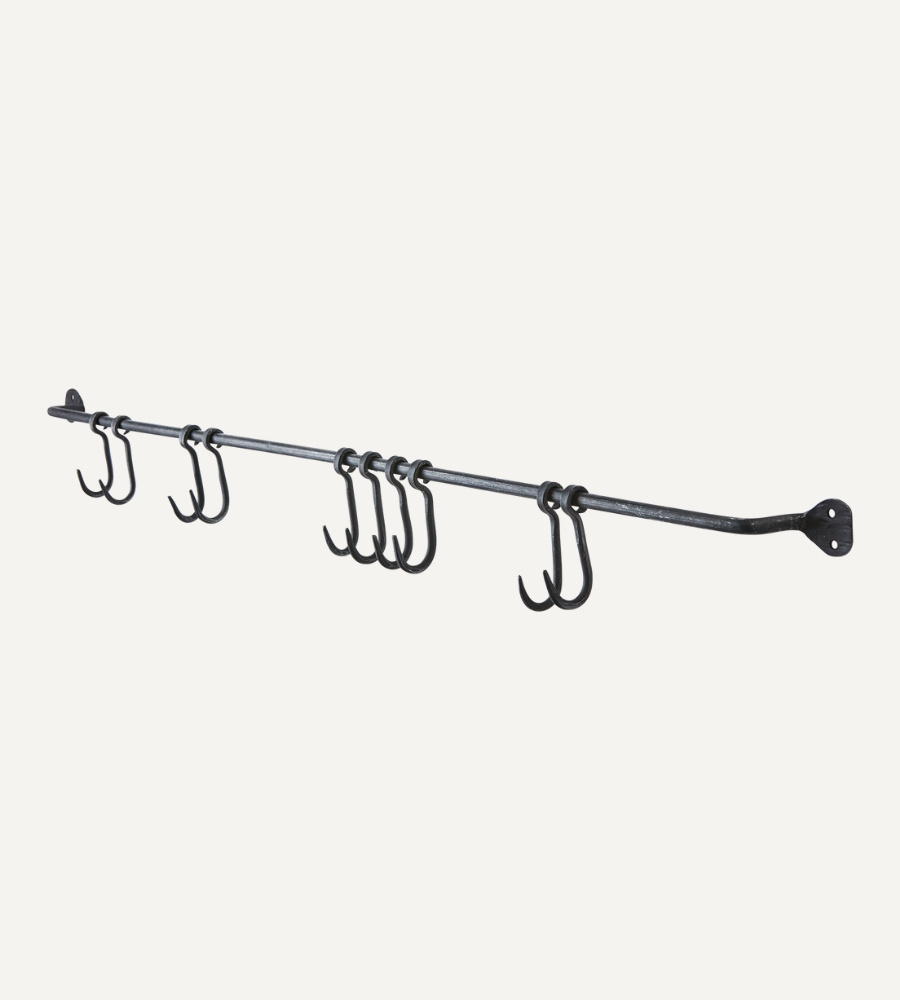 LOKE Stång med krokar M, Svart