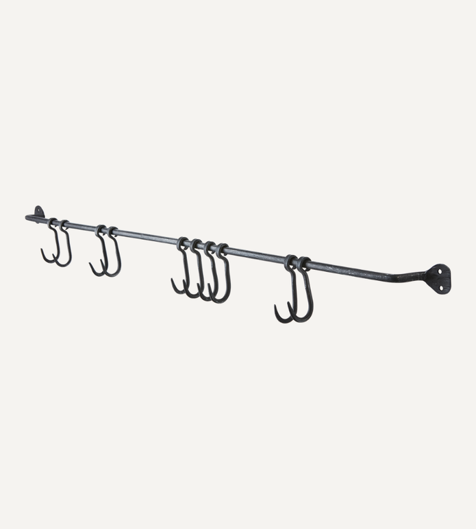 LOKE Stång med krokar M, Svart