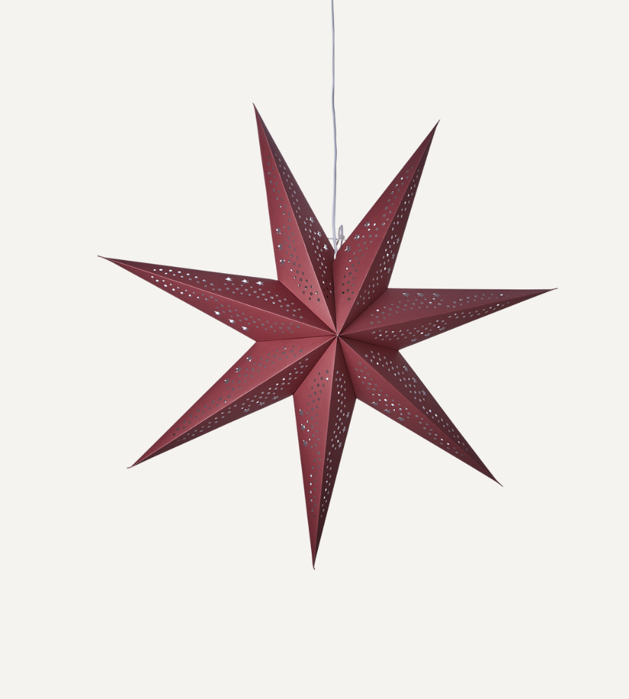 UNI Adventsstjärna, Röd Ø60xD20 cm