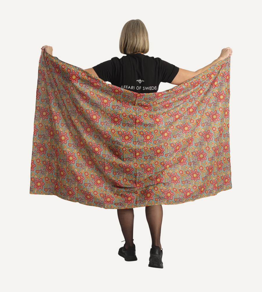 NIVA Sarong i Återbrukad Bomull, Blandade färger 175x100 cm