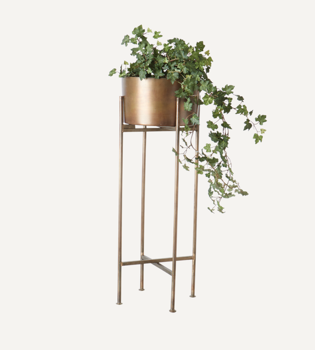 THOMAS Kruka på stativ, Mässingsfärgad