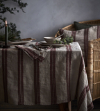 NOEL Bordsduk, Röd/lingrå 250x140