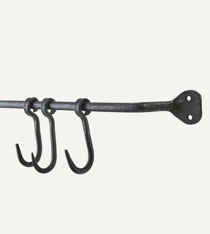LOKE Stång med krokar M, Svart